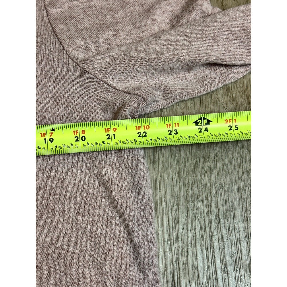 Soma Women's Pink Marled Long Sleeve Henley V Neck Cozy Top XL - Picture 4 of 8